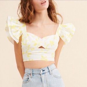 Ruffle Crop Top By Glamorous in like new, pre-loved condition!
